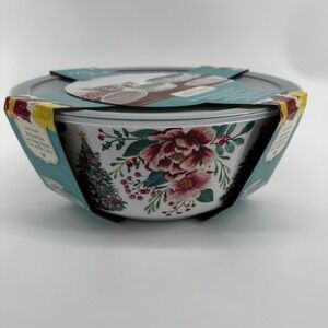The Pioneer Woman Merry Meadow Melamine Serving Bowl Set With Lids 6pc Holiday